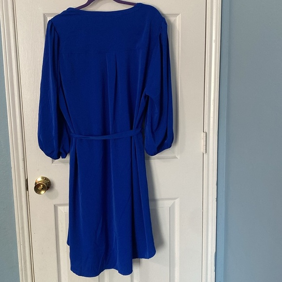 Torrid - Royal Blue Midi DressMini Studio Crepe de Chine Shirt Dress Size 3 - Picture 7 of 7